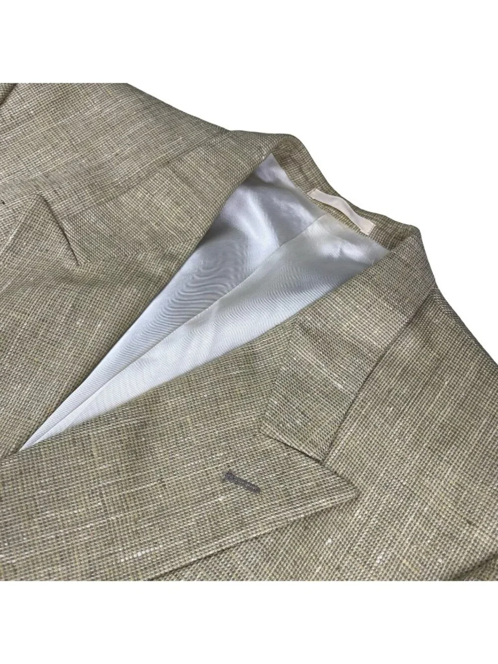 VTG Givenchy Men's Wool/Silk Double Breasted Tweed Blazer Beige Woven • 44S